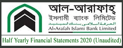 আল-আরাফাহ ইসলামী ব্যাংকের অর্ধবার্ষিক আর্থিক প্রতিবেদন ২০২০