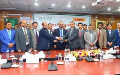 ইসলামী ব্যাংক ও ডিএইচএল এক্সপ্রেস এর মধ্যে চুক্তি স্বাক্ষর
