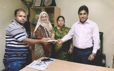 সন্ধানী লাইফের বীমাদাবির চেক হস্তান্তর