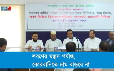 লবণের মজুদ পর্যাপ্ত, কোরবানিতে দাম বাড়বে না