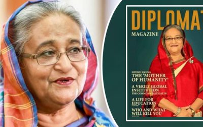 প্রভাবশালী মাগাজিন ডিপ্লোম্যাটের প্রচ্ছদে শেখ হাসিনা