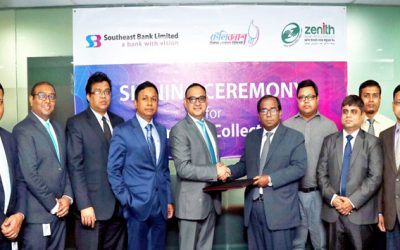 জেনিথ লাইফের সাথে সাউথইস্ট ব্যাংকের টেলিক্যাশ চুক্তি