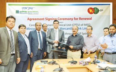 মার্কেন্টাইল ব্যাংক এবং সিপিটিইউয়ের মধ্যে চুক্তি নবায়ন