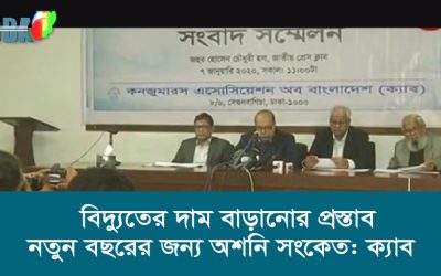 বিদ্যুতের দাম বাড়ানোর প্রস্তাব নতুন বছরের জন্য অশনি সংকেত ক্যাব