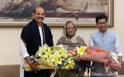 গণভবনে আতিকুল ও ব্যারিস্টার তাপস