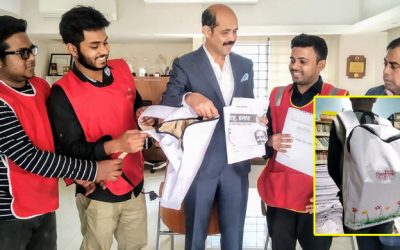 নির্বাচনী ব্যানার থেকে তৈরি হলো স্কুল ব্যাগ