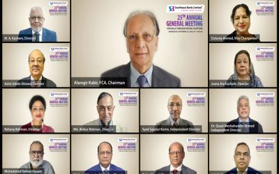 সাউথইস্ট ব্যাংকের ২৫তম এজিএমে ১০% লভ্যাংশ অনুমোদন