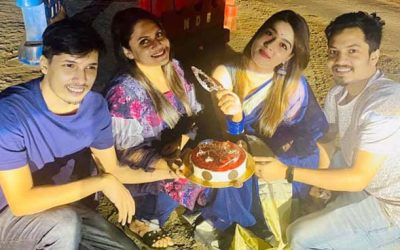 নতুন বসন্তে মাহি, রাস্তায় কাটলেন জন্মদিনের কেক