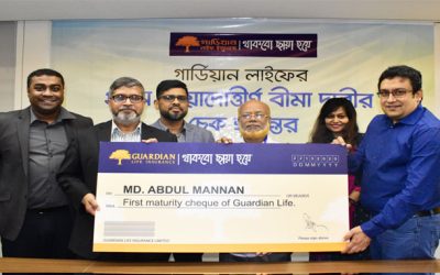 মাত্র দু’দিনে গার্ডিয়ান লাইফের মেয়াদোত্তীর্ণ বীমাদাবি নিষ্পত্তি
