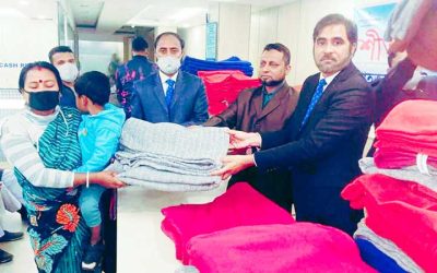 জয়পুরহাটে শাহ্জালাল ইসলামী ব্যাংকের কম্বল বিতরণ