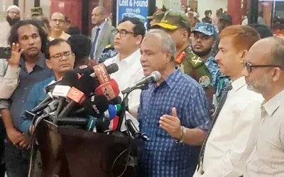 বিমানবন্দরে আগুনের ঘটনা তদন্তে আসছে ৪ দেশের বিশেষজ্ঞ দল : স্বরাষ্ট্র উপদেষ্টা