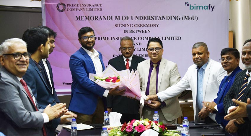 প্রাইম ইন্স্যুরেন্স ও বিমাফাই’র মধ্যে সমঝোতা চুক্তি