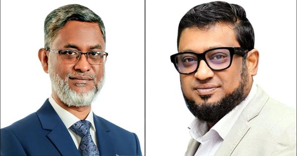 শাহ্জালাল ইসলামী ব্যাংকের নির্বাহী কমিটির চেয়ারম্যান সানাউল্লাহ সাহিদ ও ভাইস-চেয়ারম্যান খন্দকার শাকিব আহমেদ