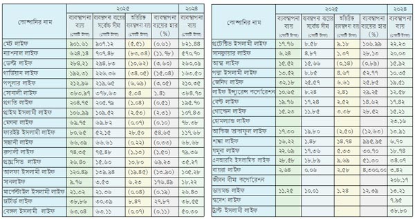 লাইফ ইন্স্যুরেন্স খাতে এক বছরে নিয়মের বাইরে অতিরিক্ত ব্যয় ১২৩ কোটি টাকা
