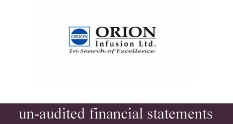 Un-audited 3rd Quarter financial statements of Orion infusion limited