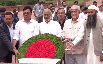 জাতীয় স্মৃতিসৌধে নতুন মন্ত্রী-প্রতিমন্ত্রীদের শ্রদ্ধা