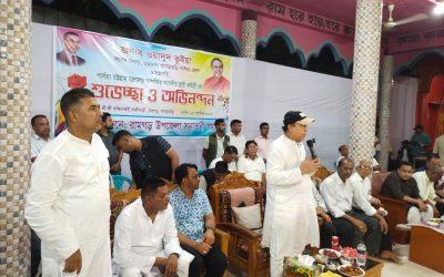 রামগড়ে সনাতন সম্প্রদায়ের নেতাদের সঙ্গে ওয়াদুদ ভূঁইয়ার শুভেচ্ছা বিনিময়