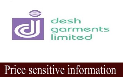 Price sensitive information of desh garments limited